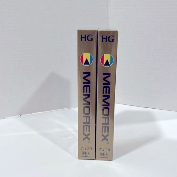 Lot Of 2 Memorex HG T-120 VHS High Grade Video Cassettes - SEALED - Picture 2 of 3